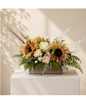 Harvest Moon Wood Cube Container Arrangement