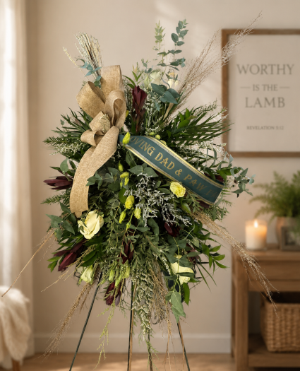 Harvest of Memories Standing Spray Standing Funeral Spray