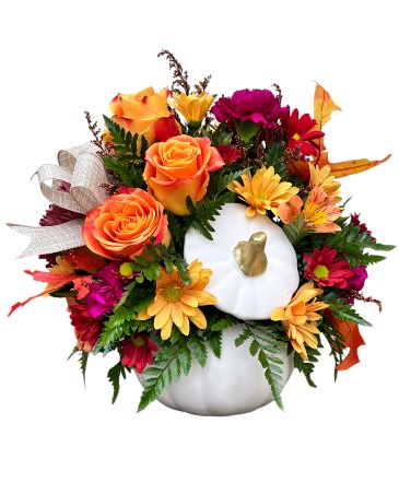 Harvest Pumpkin White Pumpkin in Sun City Center, FL | SUN CITY CENTER FLOWERS AND GIFTS