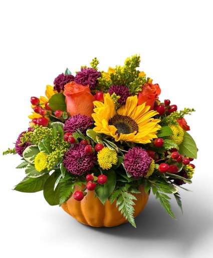 Harvest Pumpkin Glow Floral Design