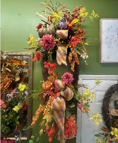 HARVEST PUMPKINS OVAL  FALL WREATH