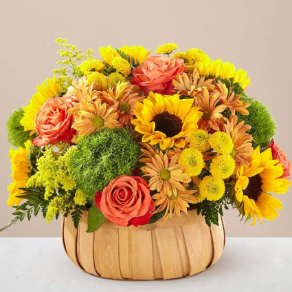 Harvest Sunflower Basket 