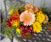 Harvest Sunset glass vase