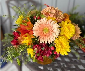 Harvest Sunset glass vase