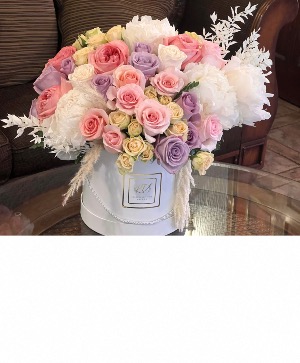 Hat box collection  Birthday flowers 