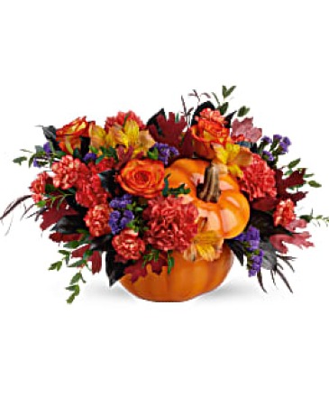 HAUNTINGLY PRETTY PUMPKIN Bouquet in Winnipeg, MB | Ann's Flowers & Gifts