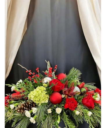 Merry Little Christmas Centerpiece in Ballwin, MO | ZENGEL FLOWERS AND GIFTS