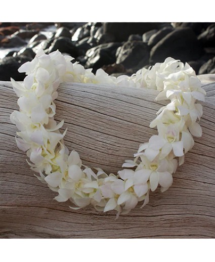 Hawaiian Lei- White Double New shipment arriving June 9th 