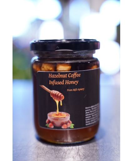 Hazelnut Coffee Infused Honey MJD Apiary in South Milwaukee, WI