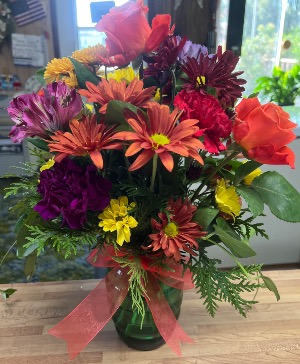 HCF Fall/Halloween Colorful fall arrangement 