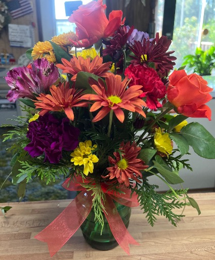 HCF Fall/Halloween Colorful fall arrangement 