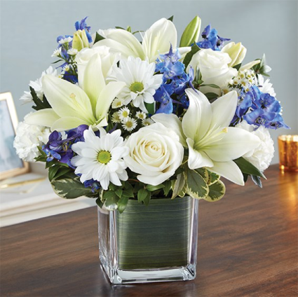 Healing Tears Blue and White Funeral