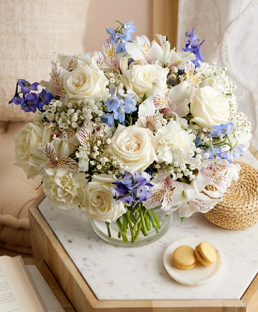 Clear Skies of Blue Sympathy Arrangement in Loganville, GA | Flowers From The Heart