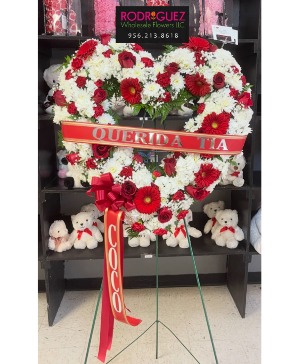 Heart: Red and white 