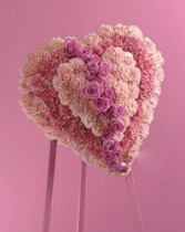 Heart At Peace Arrangement. Pink 