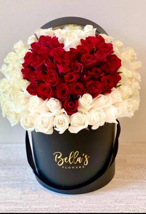 75 Red Heart Rose Box Fresh-Cut Roses