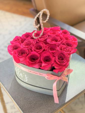 Heart box w initial 