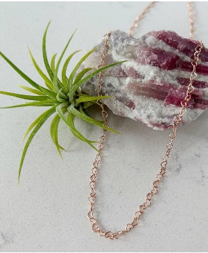Heart Connect Necklace -Rose Gold  **SPECIAL**