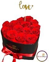 14 Preserved Red Roses in a Heart Box Preserved Rose Box 