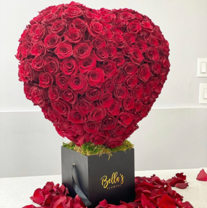 Heart Made of 350 Roses Heart has roses on both sides $1,900