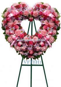 Heart Of Love Pink Vogue's Hearts and Wreath Sprays