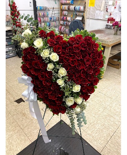 Heart of Roses Standing Spray