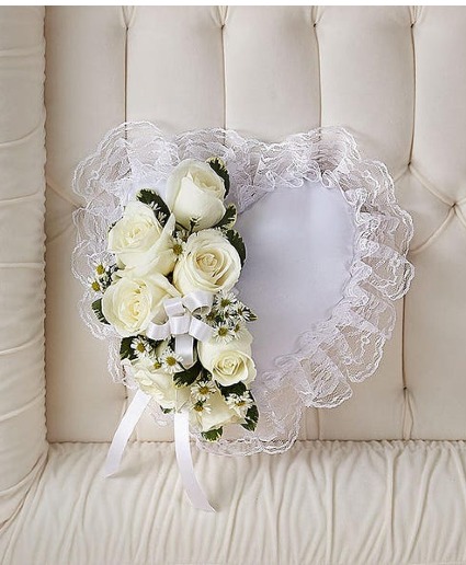 Heart Pillow Funeral Flowers