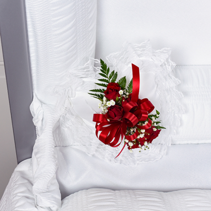 Heart pillow/roses sympathy