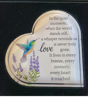 Heart Plaque Love Remembrance  Heart Plaque 