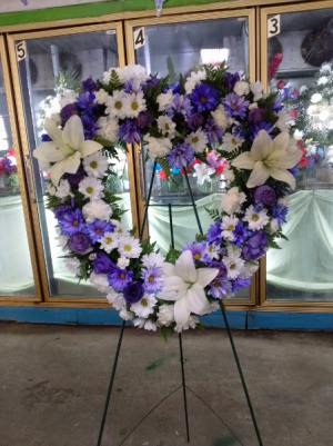 Heart purple Purple white