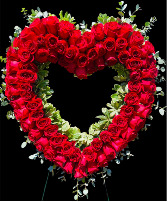 Heart Roses Standing Spray  