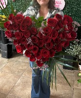 Heart Shape Wrap (Choose Color / 19 or 40 Roses)