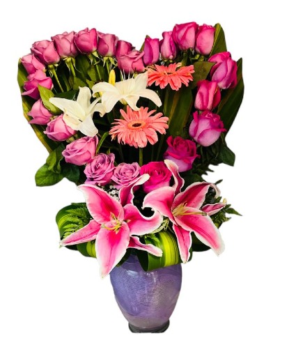 Heart Shaped flower arrangement 