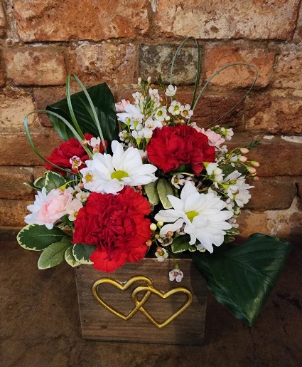 Heart Warming Petals fresh arrangement
