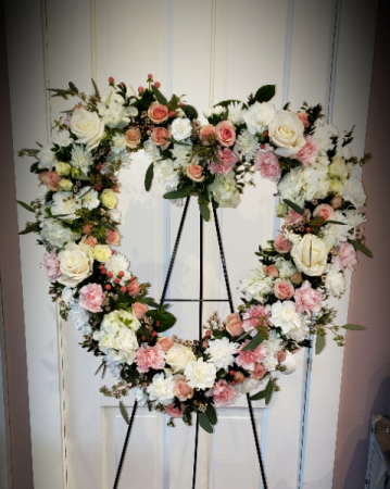 Heart Wreath Standing Spray