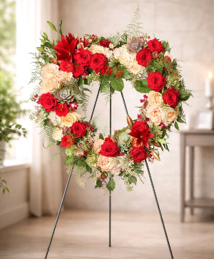 HEARTFELT COMPASSION  Standing Wreath 