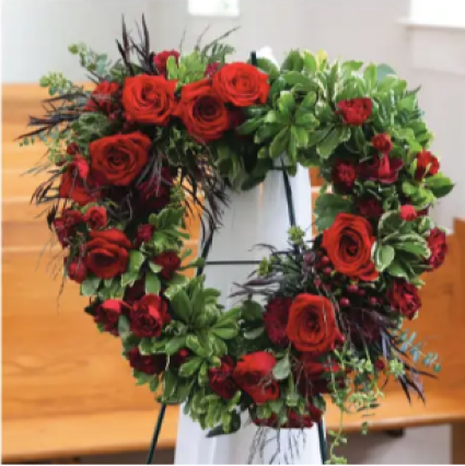 Heartfelt Departure Standing Wreath