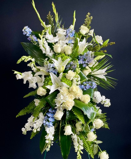 Heartfelt Embrace Standing Funeral Spray