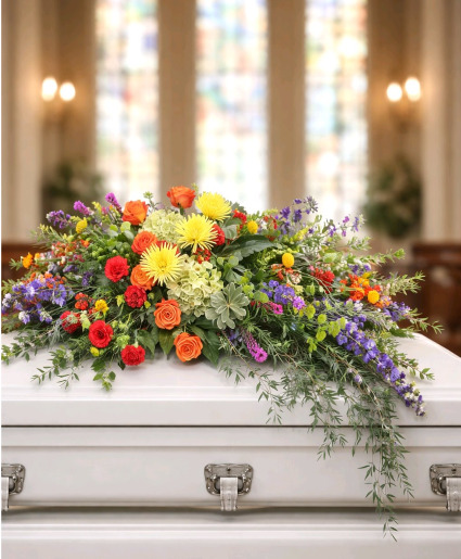 HEARTFELT RHAPSODY CASKET SPRAY