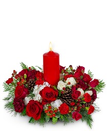 Hearthwood Glow Flower Arrangement