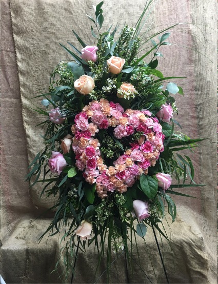 Hearts and Roses Standing Spray Standing Spray