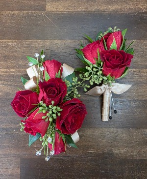 Hearts in Bloom Corsage/ Boutonniere