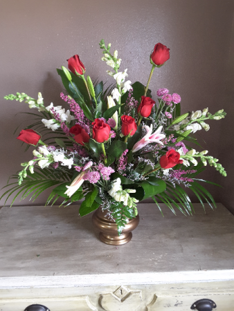 Heather sympathy Sympathy arrangement 
