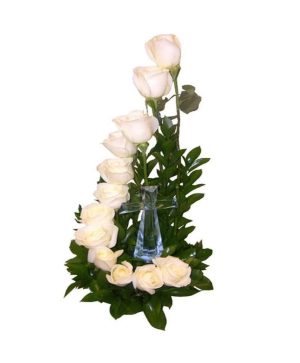 Heaven Bound Rose and Crystal Cross