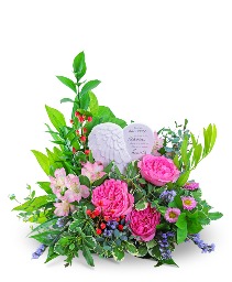 Heaven in our Hearts Keepsake Sympathy Arrangement