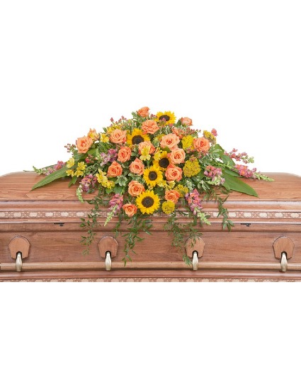 Heaven Sunset Casket Casket Flowers