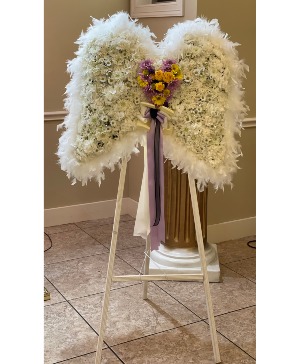 Heavenly Angel Wings Standing Spray
