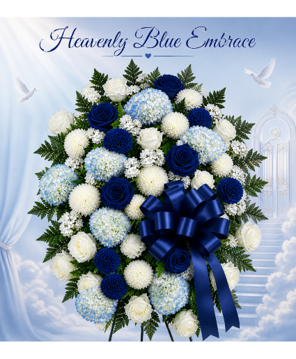Heavenly Blue Embrace Call Us for Faster Service & Daily Specials: (915) 303-8500 Text Us to Order Anytime: (915) 505-3708 Your trusted source for Flowers & Delivery in El Paso TX