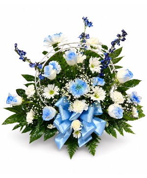 Heavenly Blue Sympathy Flowers