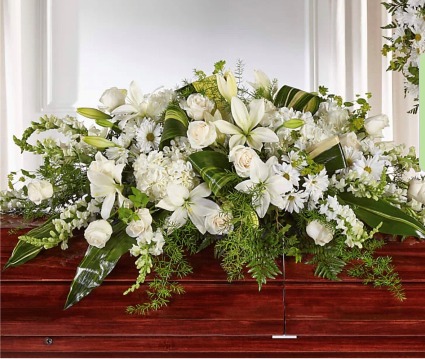 Heavenly Lily Remembrance Casket Spray